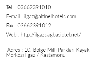 Etap Altnel Ilgaz Daba Hotel iletiim bilgileri